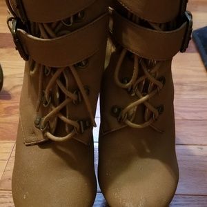 Beige light brown Heeled boots